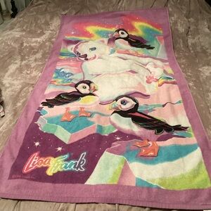 LISA FRANK 90'S BEACH TOWEL "POLAR BEAR AND PUFFINS”
